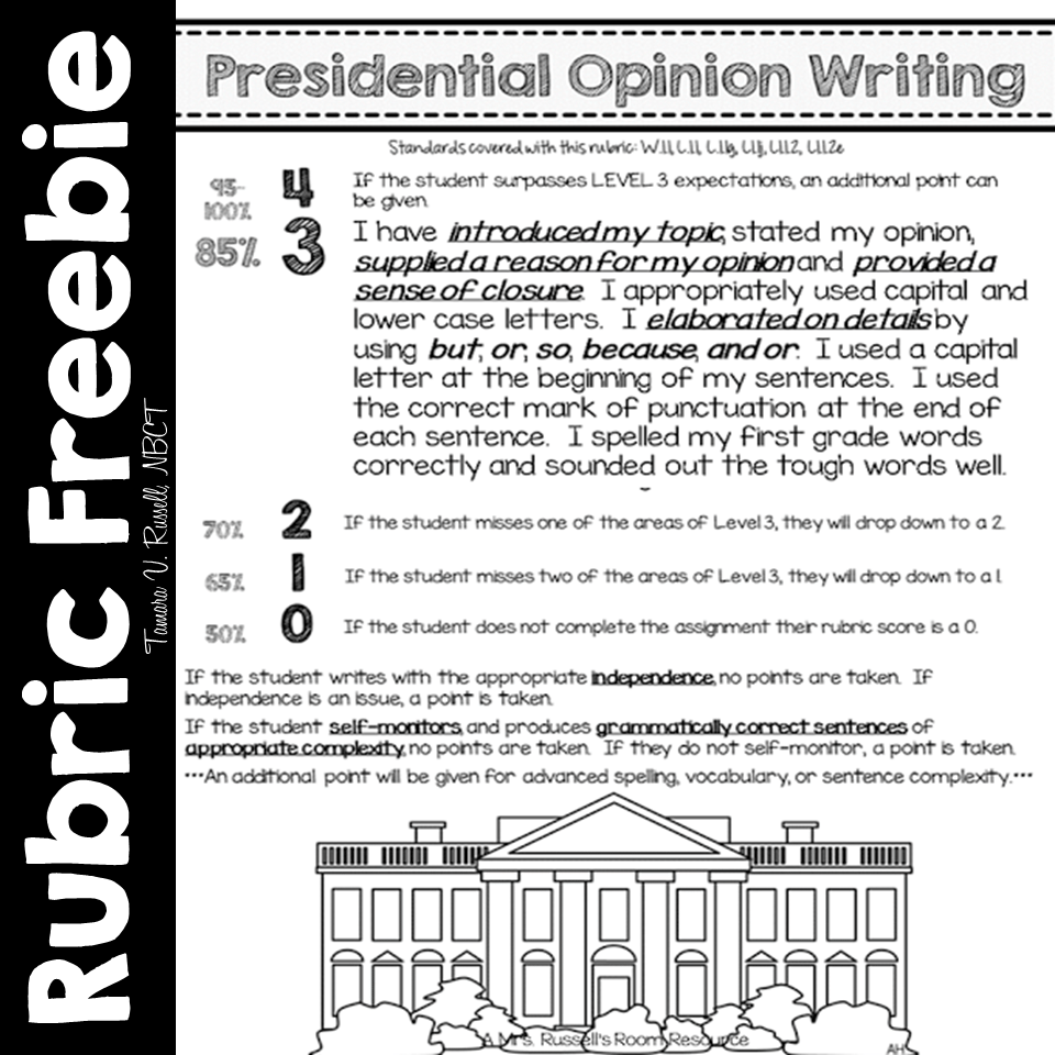 Presidential Writing Rubric